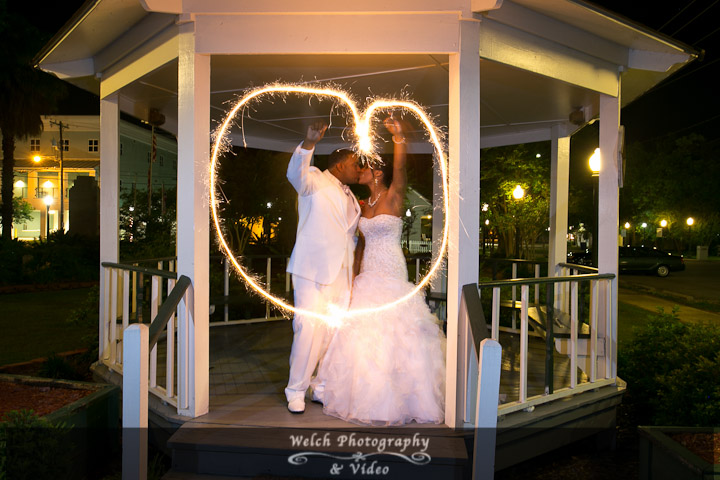Sparkler Bride and Groom