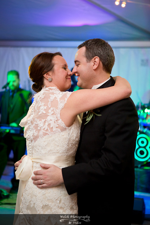 Bride and groom first dance
