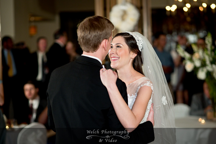 Bride smiling